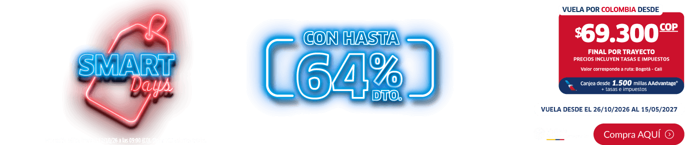 Smart Days Colombia hasta 64% de descuento